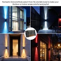 DMX512 projecteur mural 36W RGBW Double tête haut vers le bas lumière extérieure avec décodeur variateur pilote pour éclairage de façade