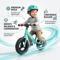 Vélo d'équilibre pour enfants personnalisé OEM, vente en gros, cadre en acier léger, draisienne pour tout-petits, vélo sans pédales pour enfants