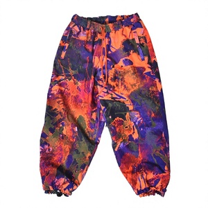 Pantalon de neige chauffant imperméable et coupe-vent violet imprimé 2026 avec taille élastique, isolation et revers extensibles à coupe ample - Product Image 1