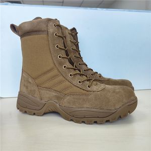 TSB09 2025 Nuevas Botas de Montañismo Color Café Oscuro, Botas de Desierto Resistentes para Hombre, Cuero Vacuno de Gamuza - Product Image 2