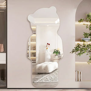 Acrylic Sticker Bear Shape <strong>Wall</strong> Mounted Frameless Full Body <strong>Mirror</strong> Irregular Asymmetry Soft Flexible 3D Plastic <strong>Mirror</strong> - Product Image 2