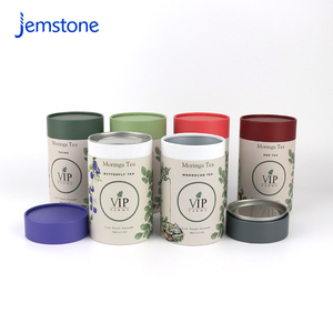 Cajas de tubo de embalaje de cilindro personalizado tubo de papel de té de café en polvo de especias de cartón Kraft redondo de grado alimenticio con tapa - Product Image 1