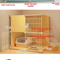Cage carrée en plastique DIY pour chat, niche pour chien, enclos pour lapin, villa pour oiseaux, clôture, support à fleurs, organisateur de rangement de dessin animé