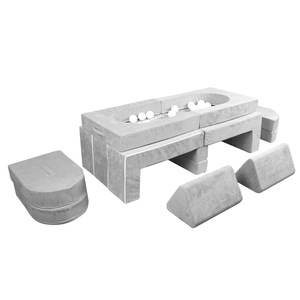 Canapé-lit pour enfants, type coussin, gris Granny, 4 places, design minimaliste, ensemble de jeu éducatif DIY - Product Image 1