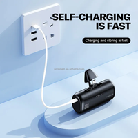 Mini banque d'alimentation PD 20W 5000mah avec deux interfaces de charge rotatives pour iPhone Android chargeur Portable de poche à charge rapide