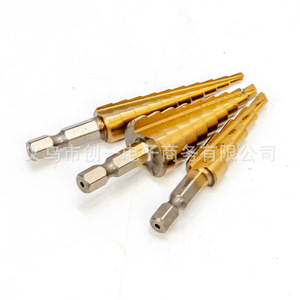 ZHCY Pagoda <b>Drill</b> Bit Metric <b>Step</b> <b>Drill</b> Bits Hex Shank Steel Application Bright Uncoated - Product Image 3