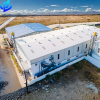 钢结构建筑 红色铁架预制金属建筑套件 商业仓库 工作车间 PBR板材 R板材 重型板材