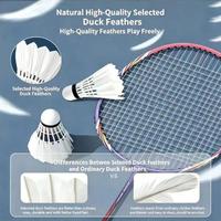 Volant de badminton professionnel en plumes de canard, hybride liège-plume, léger, durable, pour tournoi, 2 couches, plumes droites, écologique, pour le sport