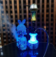 Nouveau design fumer luxe résine fille design narguilé aluminium narguilé shisha verre petite fille narguilé chicha