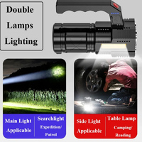 4 perles Portable Outdoor Camping COB Side Light USB Rechargeable Waterproof Handheld LED flash light lantern Flashlights