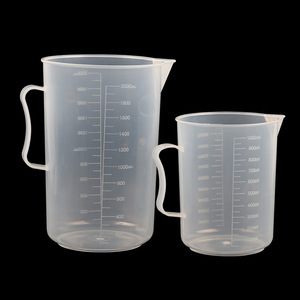 <b>Large</b> Capacity Food Grade Measuring <b>Cup</b> 2000Ml With Lid Graduated Scale For Milk Tea Baking Acrylic Material - Product Image 2