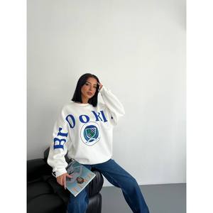 Sudadera Oversize Estampada Brooklyn para Mujer, 340g, Tejida, Transpirable, Manga Larga, Informal - Product Image 1