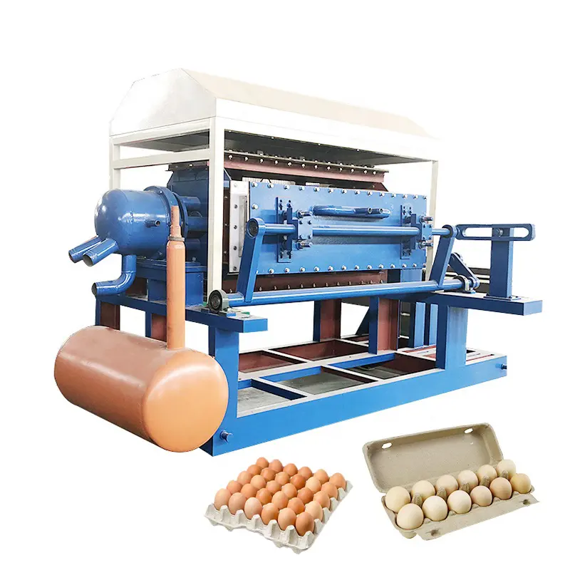 Máquina de reciclaje de pulpa de papel pequeña, bandeja de huevos, línea de producción de cartón