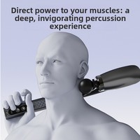 Pistolet de massage fascia puissant à 3 têtes incurvées en U, sans fil, avec moteur à balais, pour la relaxation musculaire et l'entraînement physique