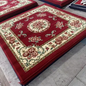 Imprimer tapis de prière de mosquée musulmane Axminster modèles personnalisés 4*25 rouleau tapis personnalisés tapis de prière de mosquée pour mosquée