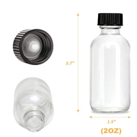 Vente en gros d'emballages de boissons ronds vides 2oz de lait/jus/thé/boisson bouteilles de shot de gingembre en verre 60ml avec bouchons pour affaires de jus