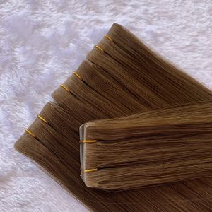 Extensions de cheveux invisibles russes à bandes adhésives, vente en gros, extensions de cheveux <span class=keywords><strong>Remy</strong></span> à double face avec bandes adhésives injectées - Product Image 1