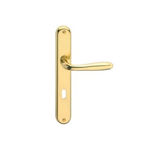 Maniglia a Goccia con Piastra Oro Lucido - Distanza tra i Fori 70 mm - Product Image 2