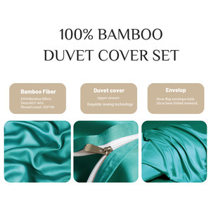 Ensemble <span class=keywords><strong>de</strong></span> literie en viscose <span class=keywords><strong>de</strong></span> bambou d'une qualité durable, écologique, luxueux, léger, respirant et lisse, <span class=keywords><strong>housse</strong></span> <span class=keywords><strong>de</strong></span> <span class=keywords><strong>couette</strong></span> - Product Image 2