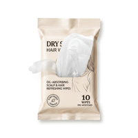 Lingettes nettoyantes pour cuir chevelu et cheveux au pH équilibré, biodégradables, sans rinçage, pour cheveux gras, rafraîchissantes