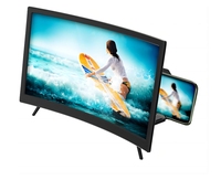 Écran d'agrandissement de téléphone incurvé 12 pouces 14 pouces, écran d'agrandissement de téléphone HD 3D amélioré, support de téléphone portable, agrandisseur d'écran