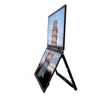 Monitor ganda lipat portabel rotasi 15.6 ° 1080 inci 180 P untuk laptop Windows