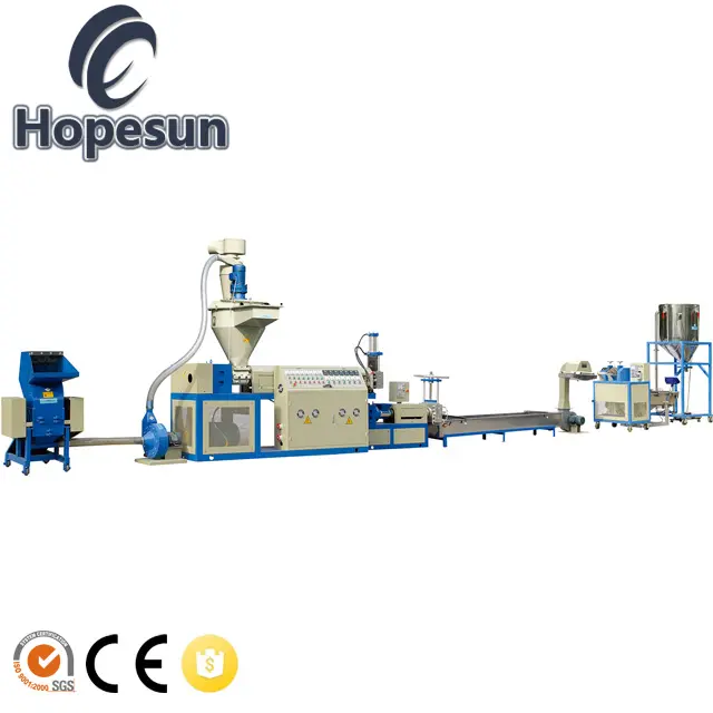 PP HDPE LDPE PE Garbage PVC EPS PET PP Nylon Plastic Bags Film PS Bottle Waste Plastic recycling machine Price