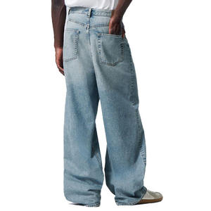 Jeans Personalizados al por Mayor, Fabricantes de Jeans Holgados de Estilo Hip Hop, Jeans Casuales Lavados de Alta Calidad para Hombre - Product Image 2
