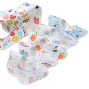 Baberos impermeables Carlota de 25x26cm con estampado de dibujos animados de algodón para bebés, accesorios para la alimentación del bebé - Product Image 5