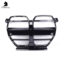 Cadre de calandre avant ABS noir brillant style V, garniture extérieure de mise à niveau pour BMW G80 M3 G82 G83 M4 2021+
