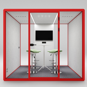 Cabina de teléfono de llamada acústica móvil de oficina Sala de oficina extraíble con muebles - Product Image 2