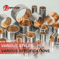 Douille Bimetallique en Bronze avec Support en Acier MYWAY, Résistante à l'Usure, Autolubrifiante, Certifiée ISO9001, pour la Construction
