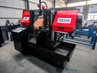 Sierra de Cinta Horizontal Metálica con Certificación CE, Máquina de Corte Automática CNC, Tensión Hidráulica, Alta Productividad, Modelo GS330, Fabricada en China