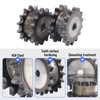 Pignons double dents OEM 08B pignon fendu à 4 points pour pignon de machines