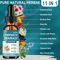 Gouttes de drainage lymphatique liposomales 60 ml 2 FL OZ 11-en-1 Extrait d'herbes pures Soutien immunitaire Santé lymphatique Complément alimentaire