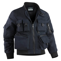 Produit tendance 2027, veste bomber américaine pour hommes grande taille, veste d'extérieur streetwear multi-poches unie