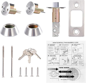 Nhà Máy Trực Tiếp Thép Không Gỉ 304 Đôi Xi Lanh Chốt Cửa Khóa Cửa Cho Nhà Phòng Ngủ Văn Phòng Key Mở Khóa Không Thấm Nước Chống Trộm - Product Image 5