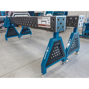 Soporte de soldadura SteelMax Trestle GPPH de 15mm de espesor, agujeros de 28mm en rejilla diagonal - Product Image 2