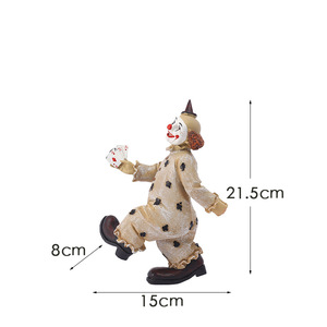 Personaje de payaso nórdico de Navidad nórdica, artesanías de resina, decoración creativa para el hogar para entrada de escritorio, Comercio Exterior, estilo Feng Shui - Product Image 6