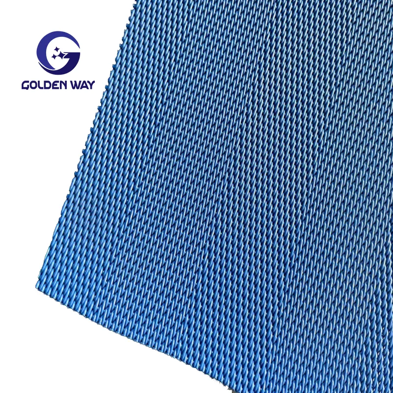 blue herringbone Professional Industrial Filter Mesh Polyester Sludge Dewatering mesh Belt for mining