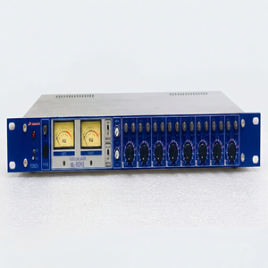 JR Asound ML-802H3 1 Channel Audio Line Mixer Stereo Output Aluminum Tabletop Mount with VU <b>Meters</b> and XLR Connectivity - Product Image 1