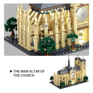 1757 Uds ladrillo Notre Dame De París Catedral Moc modelo Diy arquitectura colección modelo Micro <span class=keywords><strong>Mini</strong></span> juego de bloques de construcción - Product Image 3