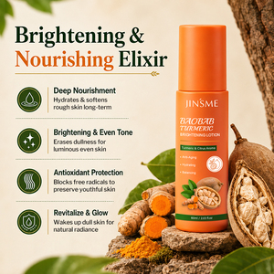 Loción Facial Iluminadora de Baobab y Cúrcuma con Vitamina C, Hidratante y Ligera, Unifica el Tono de Piel, Marca Privada OEM, Venta al Por Mayor - Product Image 5