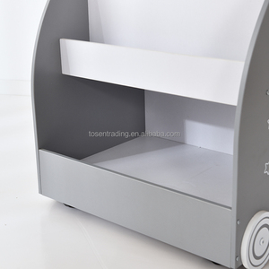 Librería Moderna para Niños de MDF con Ruedas para Fácil Traslado, Diseño Seguro para Uso en Dormitorio - Product Image 6
