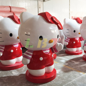 Escultura de fibra de vidrio Libit de Hello Kitty de 1.2 m, decoración duradera para el suelo de la sala de estar, ideal para cumpleaños. - Product Image 3