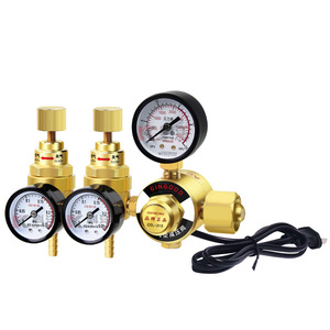 Gingood Dual Head Co2 Pressure Regulator 36V MIG Welding Gas Meter CO2-315S - Product Image 1