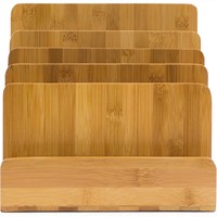Organizador de Archivos de Bambú Personalizado, Tipo Escritorio, Multicapa, Caja de Almacenamiento para Clasificación de Archivos, Estante para Clasificar Sobres