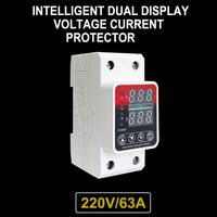 Pelindung Tegangan Lebih dan Kurang Berkualitas Baik Harga Terjangkau SP Din Rail Dual Display Adjustable 63a 220v 230v AC