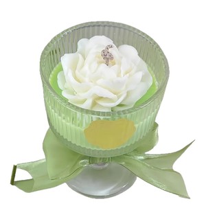 Matcha Floral Scented Candle Gift Set For Home Decor And Spring Atmosphere With Long Lasting Fragrance - Product Image 4