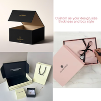 Boîte cadeau magnétique pliable de luxe personnalisée, boîte en carton rigide noir pliable avec aimant, emballage pour vêtements, chaussures, boîte en papier